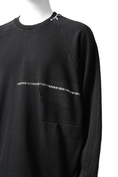 画像をギャラリービューアに読み込む, A.F ARTEFACT &quot;FRAYED&quot; DAMAGE LOOSEY SWEATER TOPS *EMBROIDERED(BLACK)