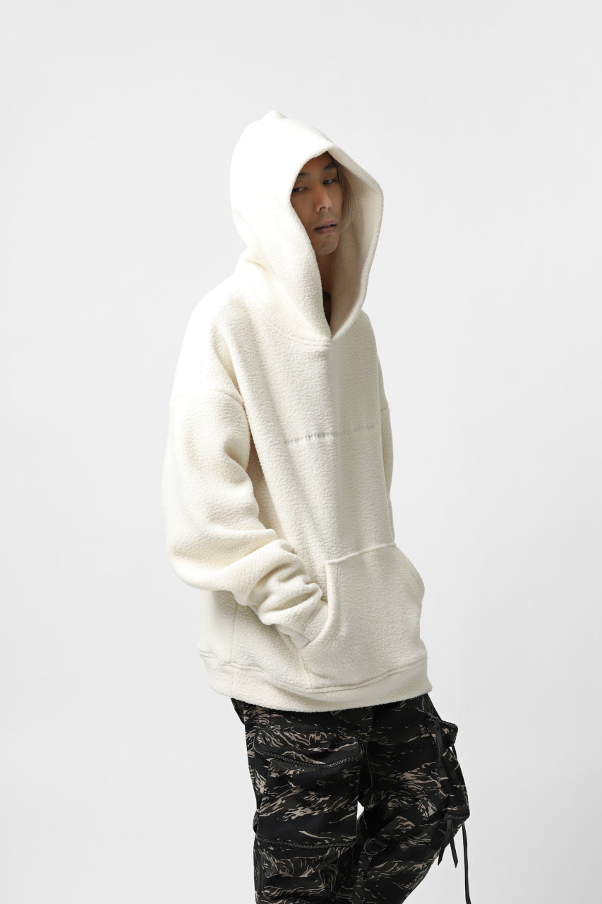 画像をギャラリービューアに読み込む, A.F ARTEFACT &quot;FLUFFY&quot; EMBROIDERED HOODIE / BomberFLEECE (IVORY)