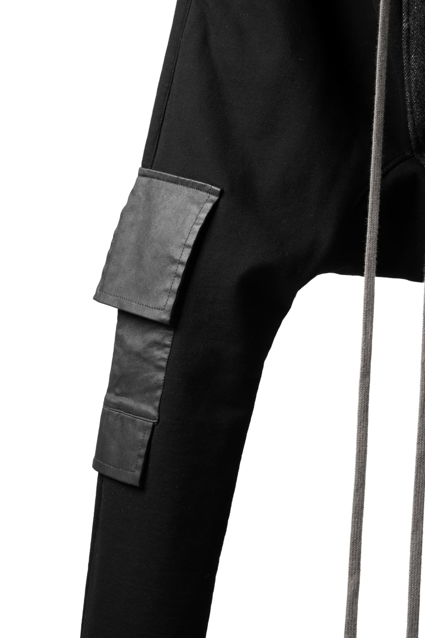 A.F ARTEFACT ASYMMETRIC COMBINED SARROUEL PANTS (MIX BLACK)