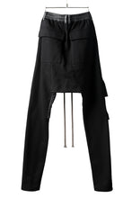 画像をギャラリービューアに読み込む, A.F ARTEFACT ASYMMETRIC COMBINED SARROUEL PANTS (MIX BLACK)