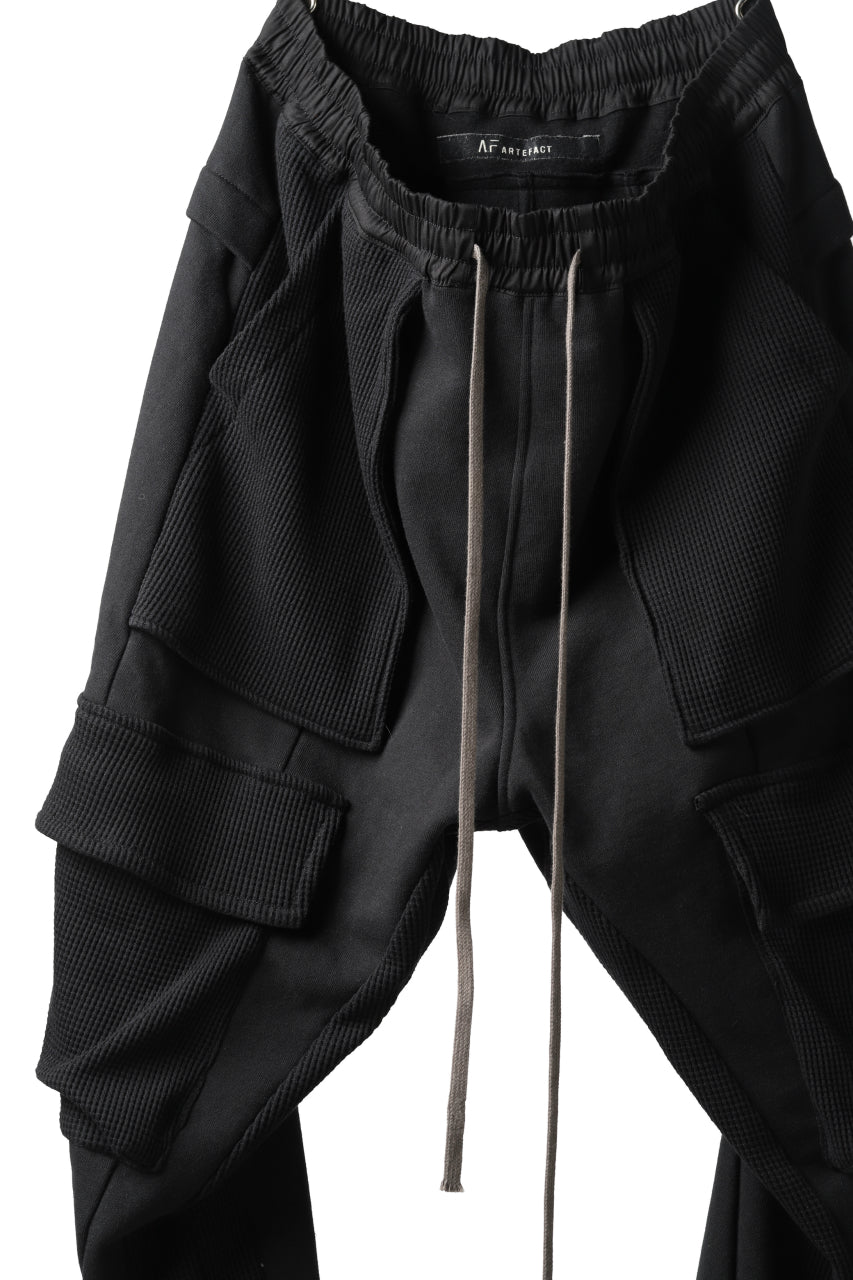 A.F ARTEFACT MILITARY JODHPURS PANTS / MEDIUM SWEAT & WAFFLE (BLACK)