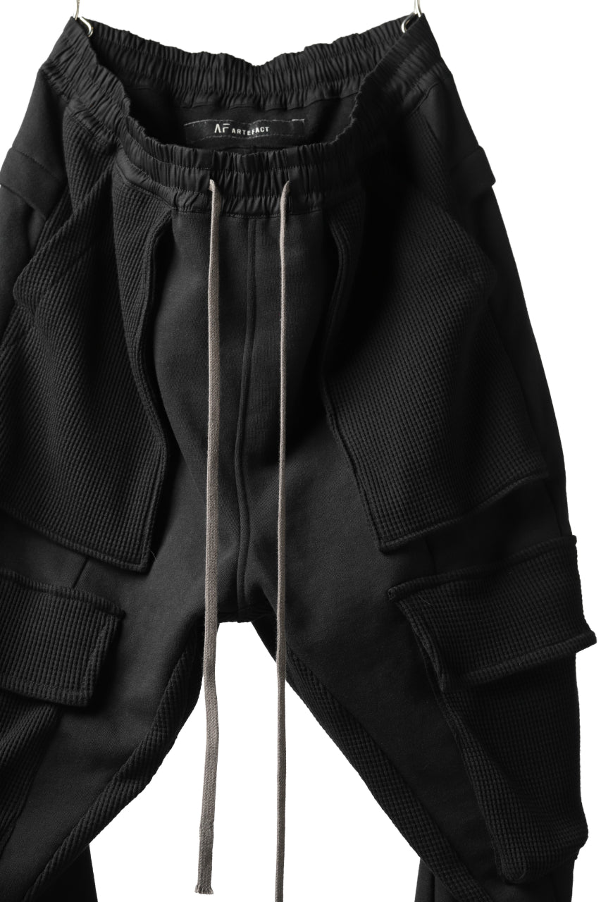 A.F ARTEFACT MILITARY JODHPURS PANTS / MEDIUM SWEAT & WAFFLE (BLACK)