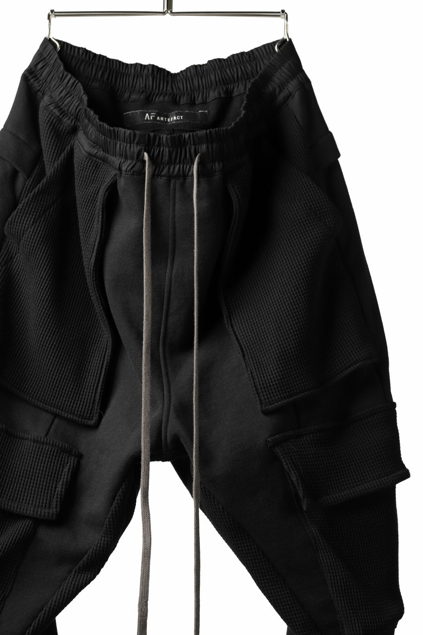 A.F ARTEFACT MILITARY JODHPURS PANTS / MEDIUM SWEAT & WAFFLE (BLACK)