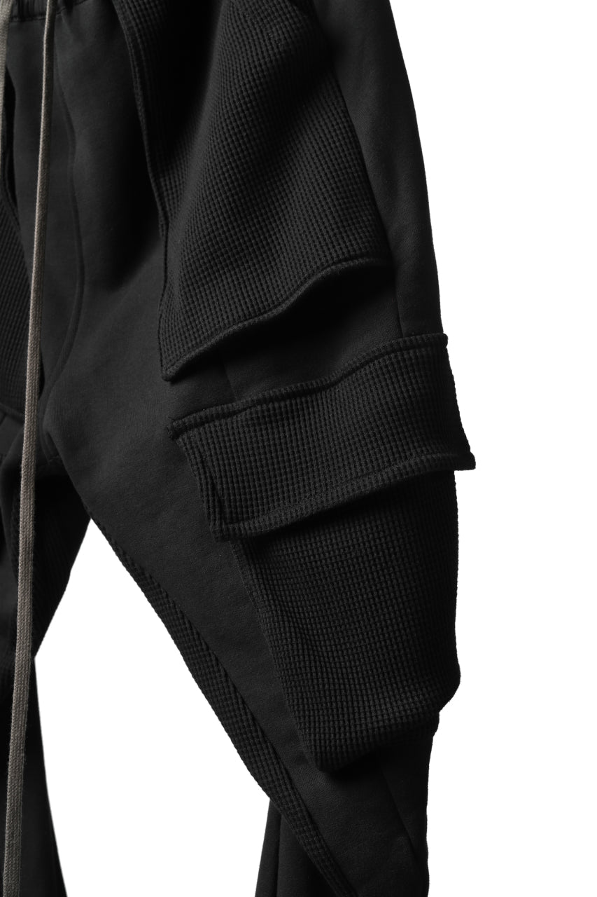 A.F ARTEFACT MILITARY JODHPURS PANTS / MEDIUM SWEAT & WAFFLE (BLACK)