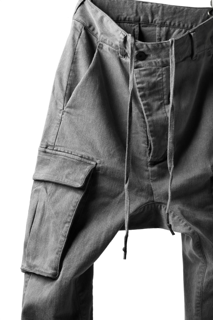 画像をギャラリービューアに読み込む, 11 BY BORIS BIDJAN SABERI CARGO POCKET PANT &quot;P21B-F1451&quot; (STRETCH DENIM / USED GREY)