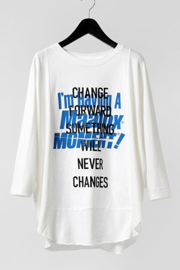 CHANGES VINTAGE REMAKE MULTI PANEL THREE-QUARTER SLEEVE TEE (WHITE #C)