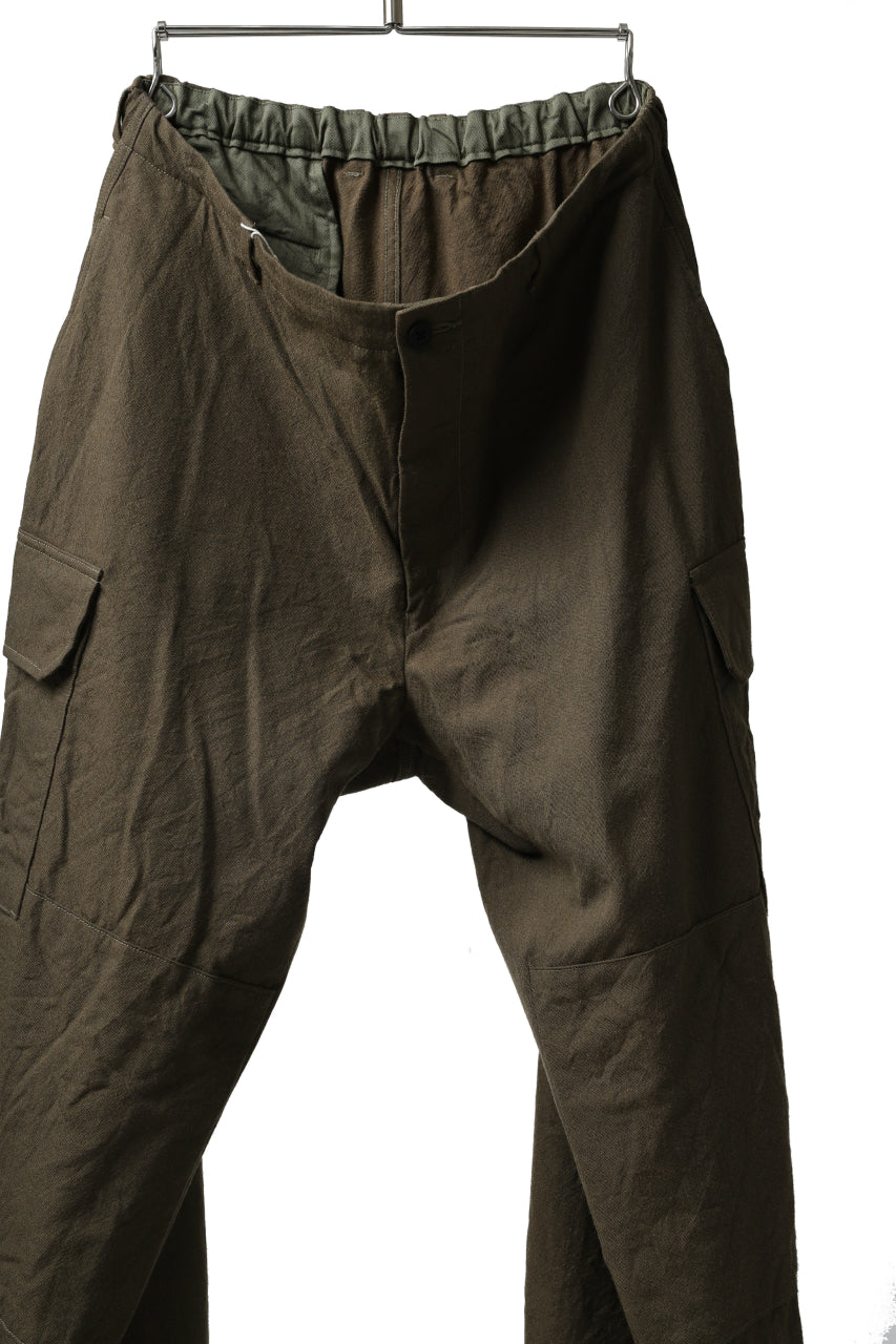 COLINA BDU PANTS / WASHABLE WOOL GABARDINE (OLIVE KHAKI)