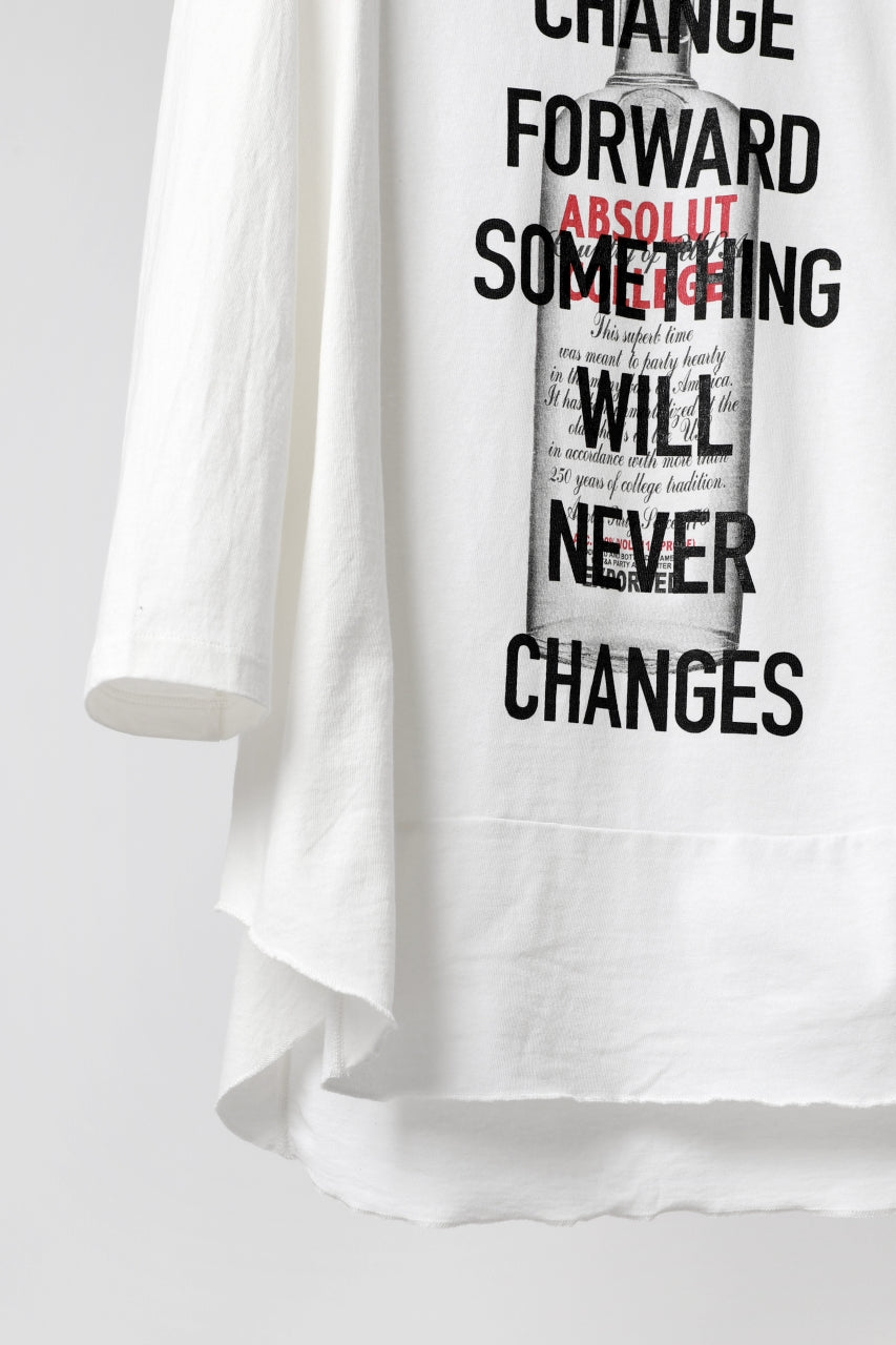 CHANGES VINTAGE REMAKE MULTI PANEL THREE-QUARTER SLEEVE TEE (WHITE #B)