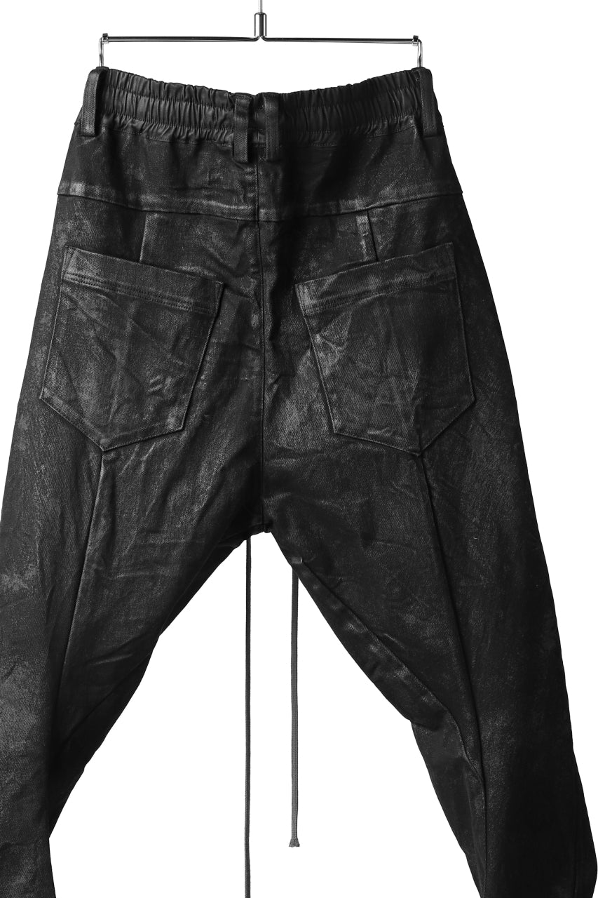 画像をギャラリービューアに読み込む, A.F ARTEFACT ANATOMICAL FITTED LONG PANTS / COATED STRETCH DENIM (BLACK)