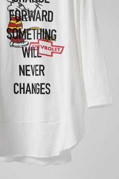 画像をギャラリービューアに読み込む, CHANGES VINTAGE REMAKE MULTI PANEL THREE-QUARTER SLEEVE TEE (WHITE #A)