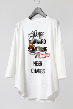 画像をギャラリービューアに読み込む, CHANGES VINTAGE REMAKE MULTI PANEL THREE-QUARTER SLEEVE TEE (WHITE #A)