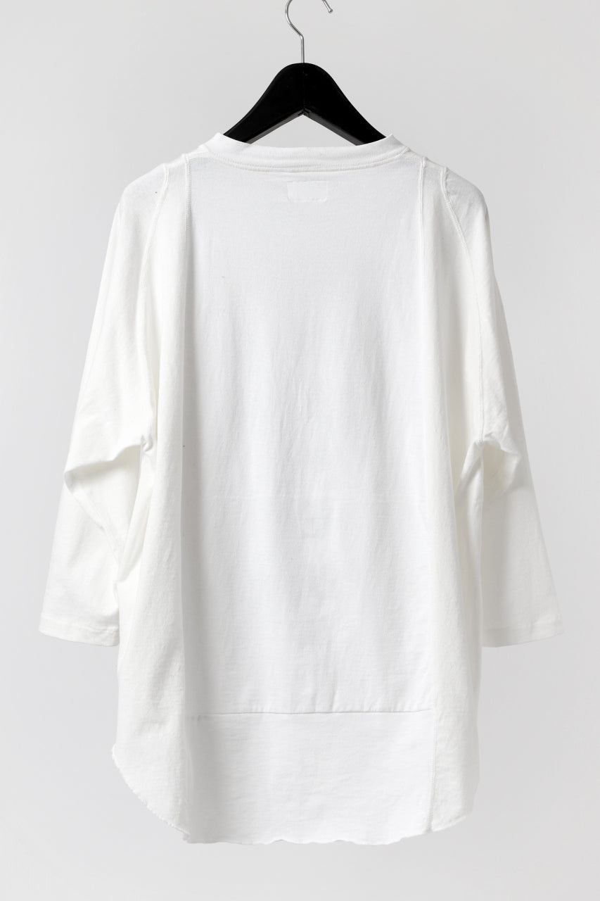 画像をギャラリービューアに読み込む, CHANGES VINTAGE REMAKE MULTI PANEL THREE-QUARTER SLEEVE TEE (WHITE #A)