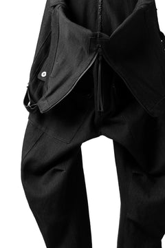 画像をギャラリービューアに読み込む, A.F ARTEFACT OVERALLS / COMBINATION DENIM (ALL BLACK)