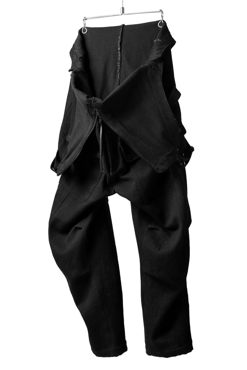 A.F ARTEFACT OVERALLS / COMBINATION DENIM (ALL BLACK)