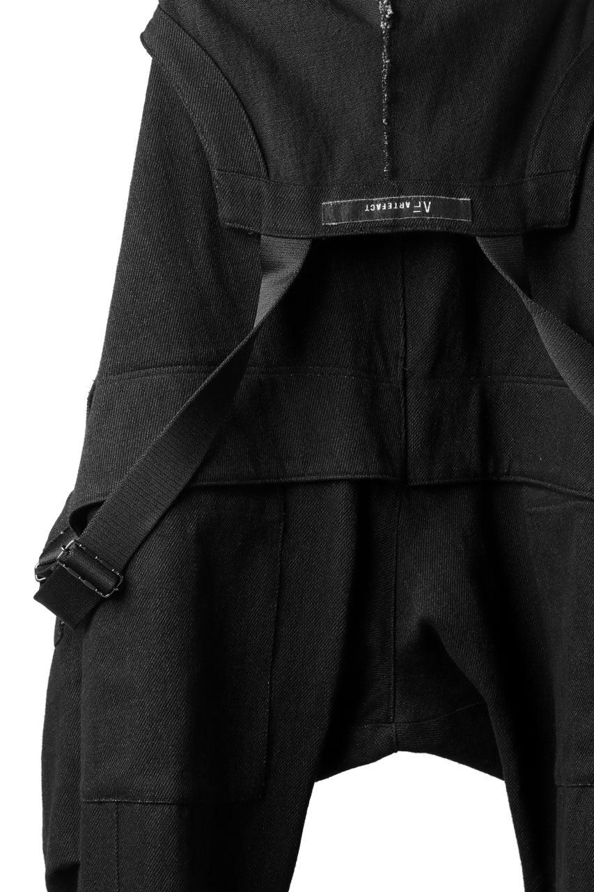 A.F ARTEFACT OVERALLS / COMBINATION DENIM (ALL BLACK)