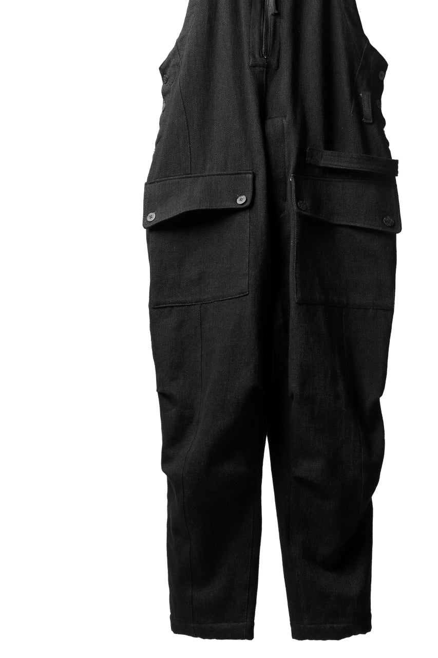 A.F ARTEFACT OVERALLS / COMBINATION DENIM (ALL BLACK)