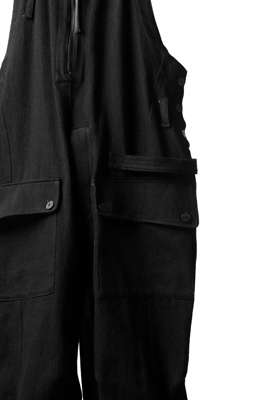 A.F ARTEFACT OVERALLS / COMBINATION DENIM (ALL BLACK)