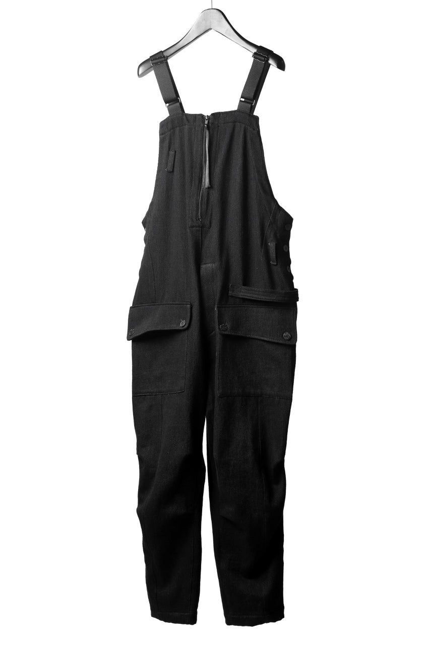 A.F ARTEFACT OVERALLS / COMBINATION DENIM (ALL BLACK)