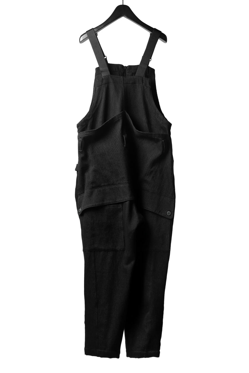 A.F ARTEFACT OVERALLS / COMBINATION DENIM (ALL BLACK)