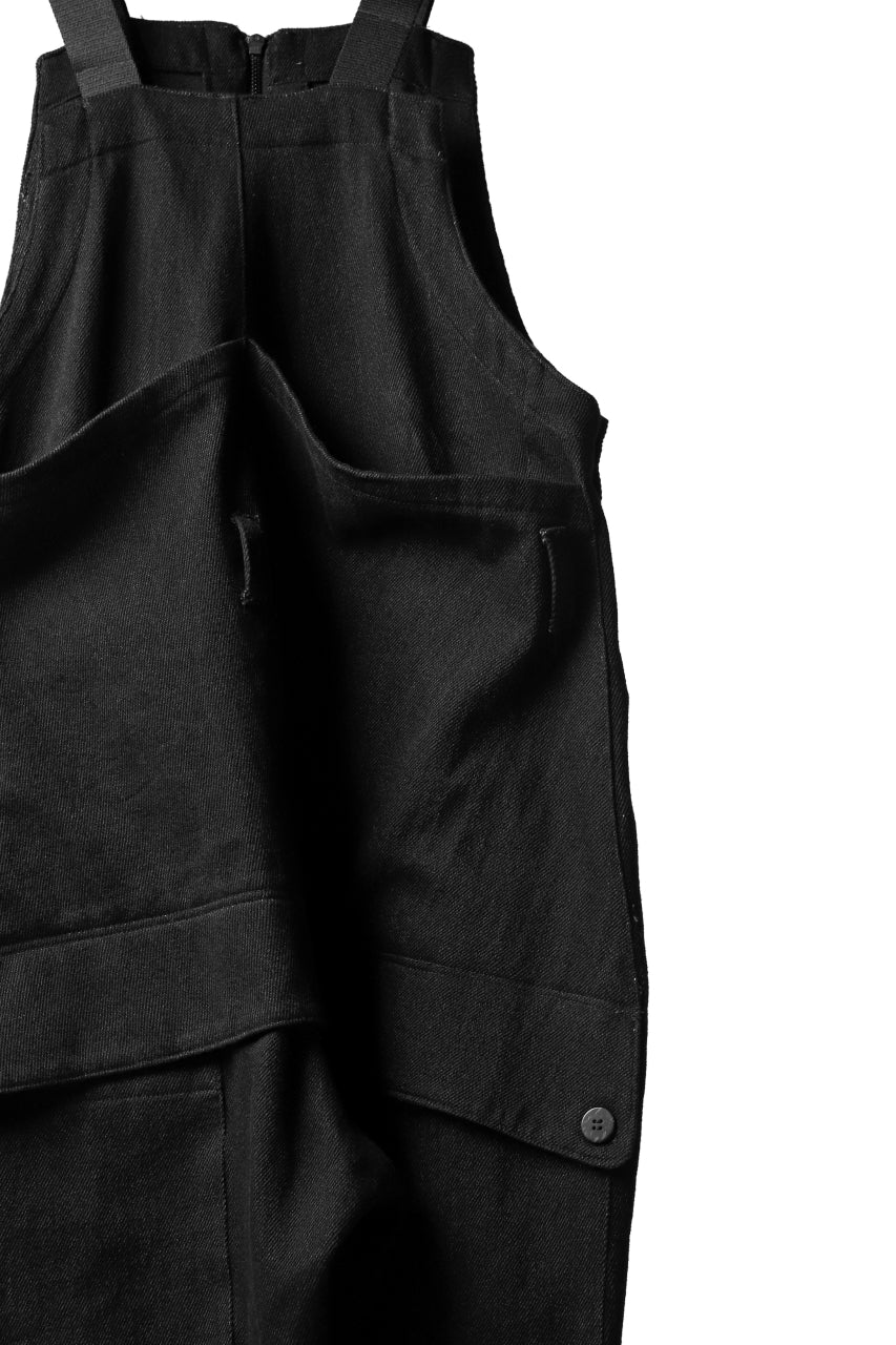 A.F ARTEFACT OVERALLS / COMBINATION DENIM (ALL BLACK)