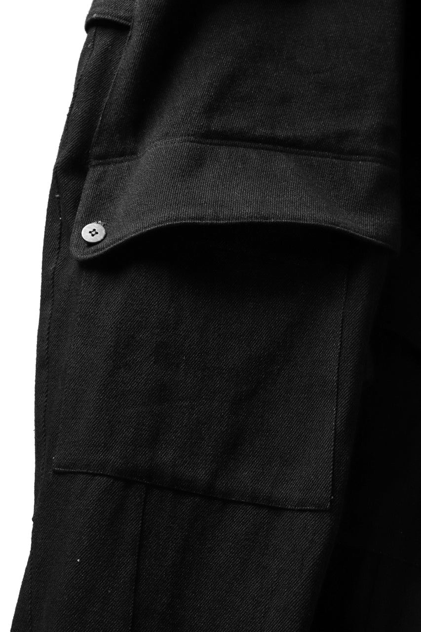 画像をギャラリービューアに読み込む, A.F ARTEFACT OVERALLS / COMBINATION DENIM (ALL BLACK)