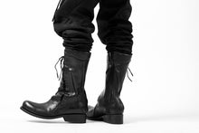 Load image into Gallery viewer, LEON EMANUEL BLANCK DISTORTION COMBAT BOOT / GUIDI HORSE LEATHER (BLACK)