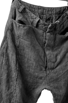 画像をギャラリービューアに読み込む, _vital curved narrow pants / japanese-ink dyed linen (GREY)