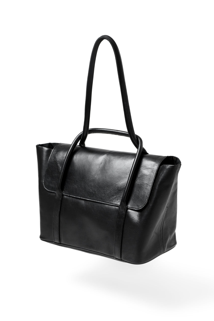 ierib ONE SHOULDER BOSTON BAG #2 / smooth horse leather (BLACK)