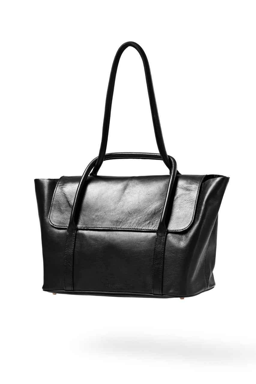 ierib ONE SHOULDER BOSTON BAG #2 / smooth horse leather (BLACK)