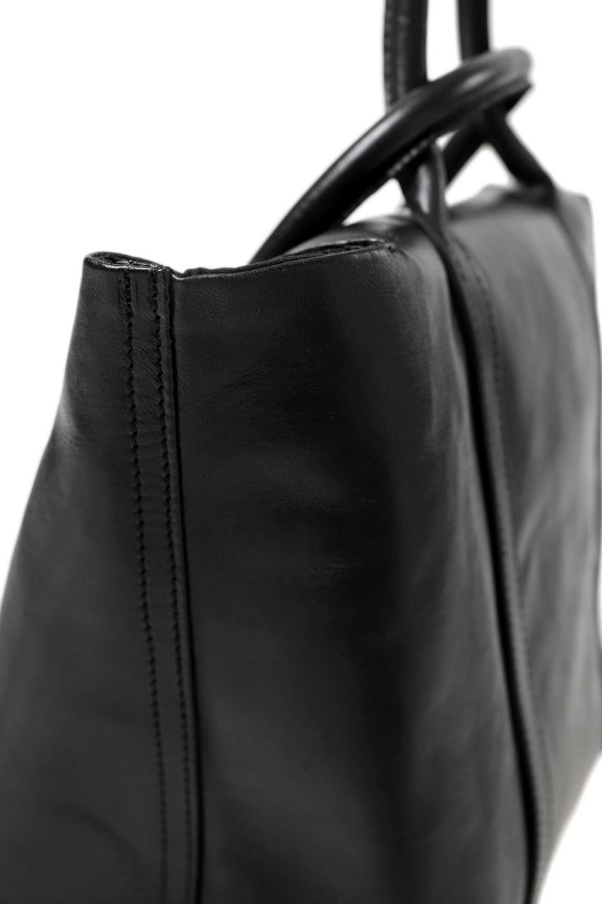 ierib ONE SHOULDER BOSTON BAG #2 / smooth horse leather (BLACK)