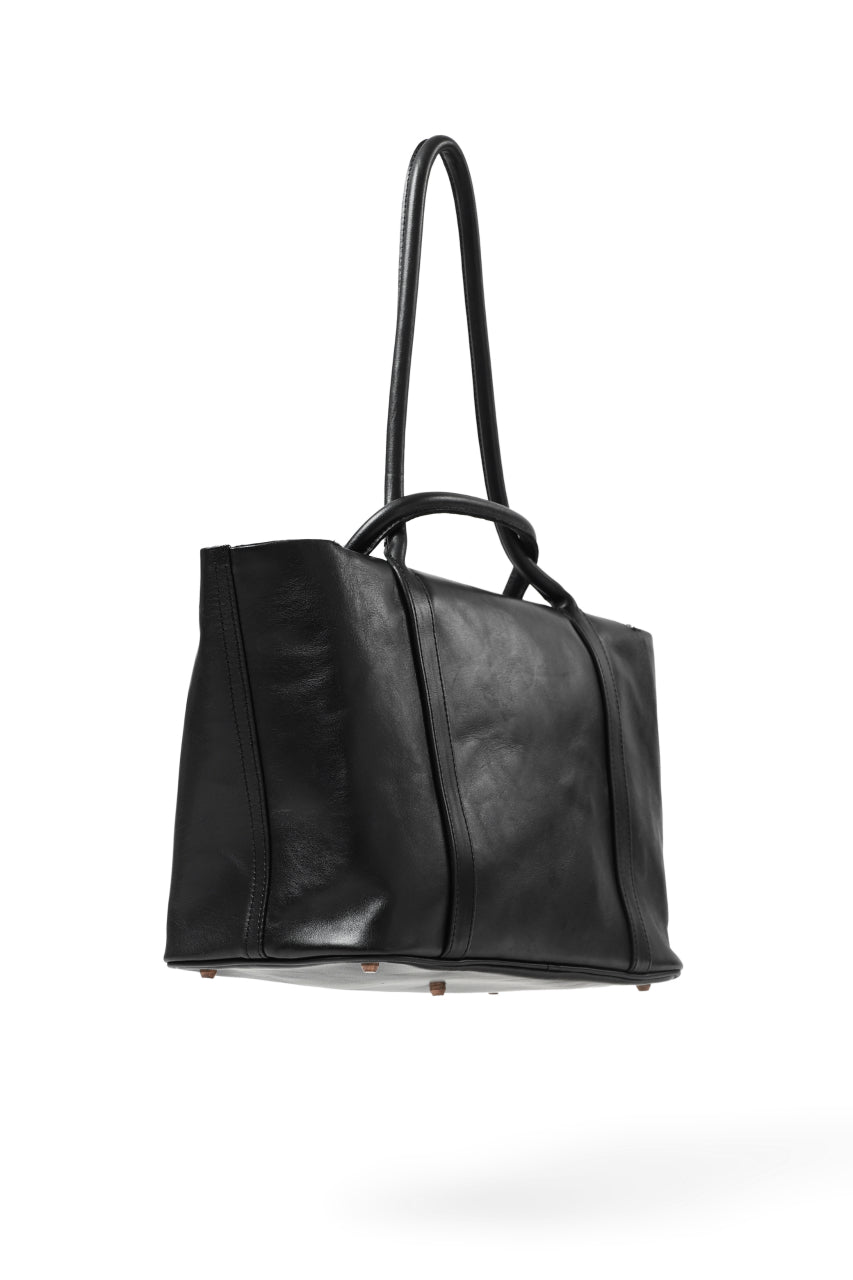 ierib ONE SHOULDER BOSTON BAG #2 / smooth horse leather (BLACK)