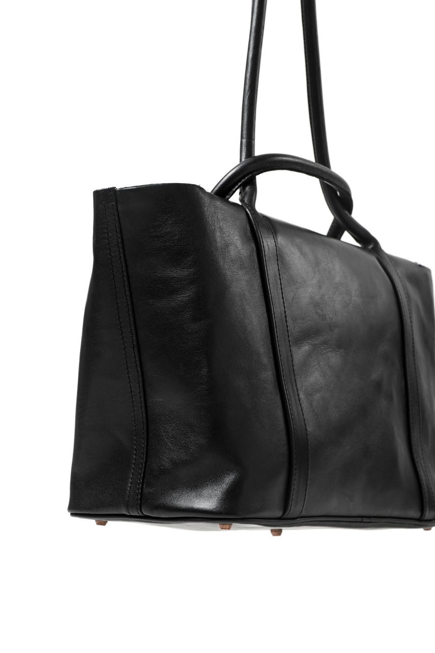 ierib ONE SHOULDER BOSTON BAG #2 / smooth horse leather (BLACK)