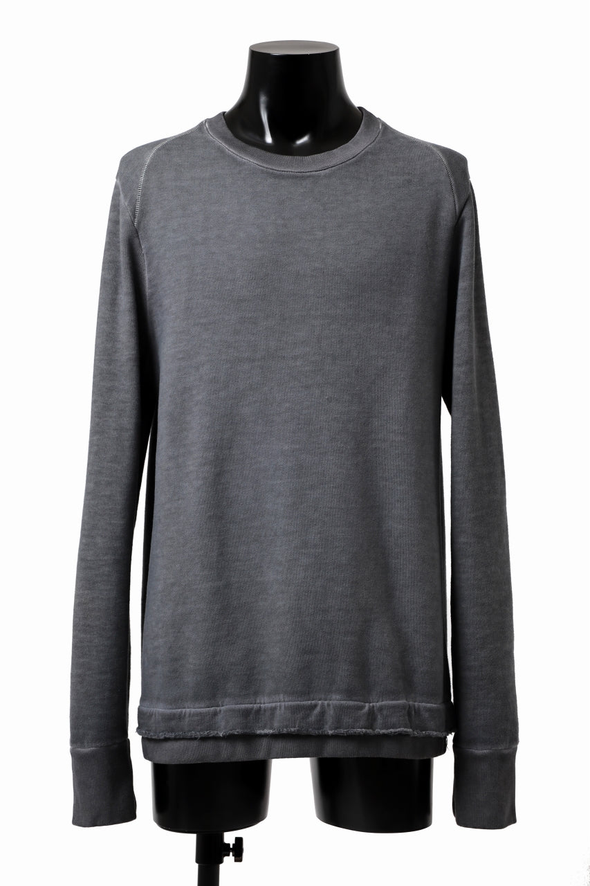 daub DYEING SWEAT PULLOVER / BRUSHED BACK TERRY FLEECE (GREY)