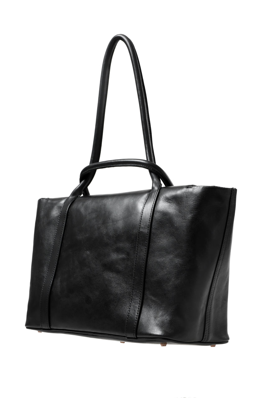 ierib ONE SHOULDER BOSTON BAG #2 / smooth horse leather (BLACK)