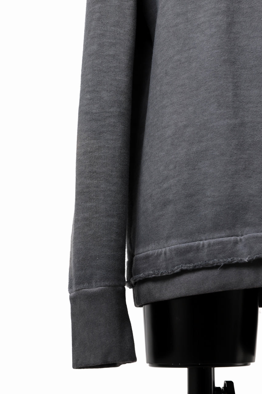 daub DYEING SWEAT PULLOVER / BRUSHED BACK TERRY FLEECE (GREY)