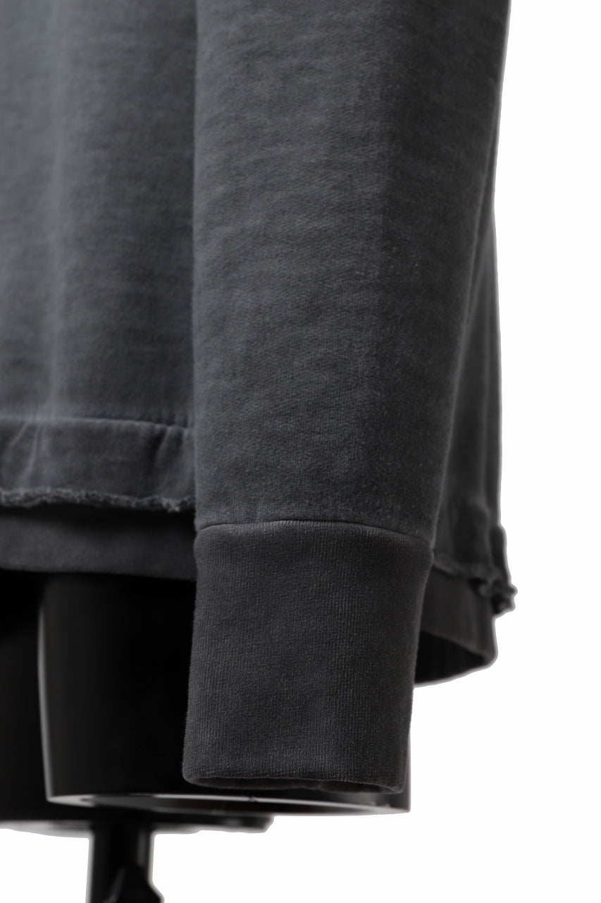 daub DYEING SWEAT PULLOVER / BRUSHED BACK TERRY FLEECE (GREY)