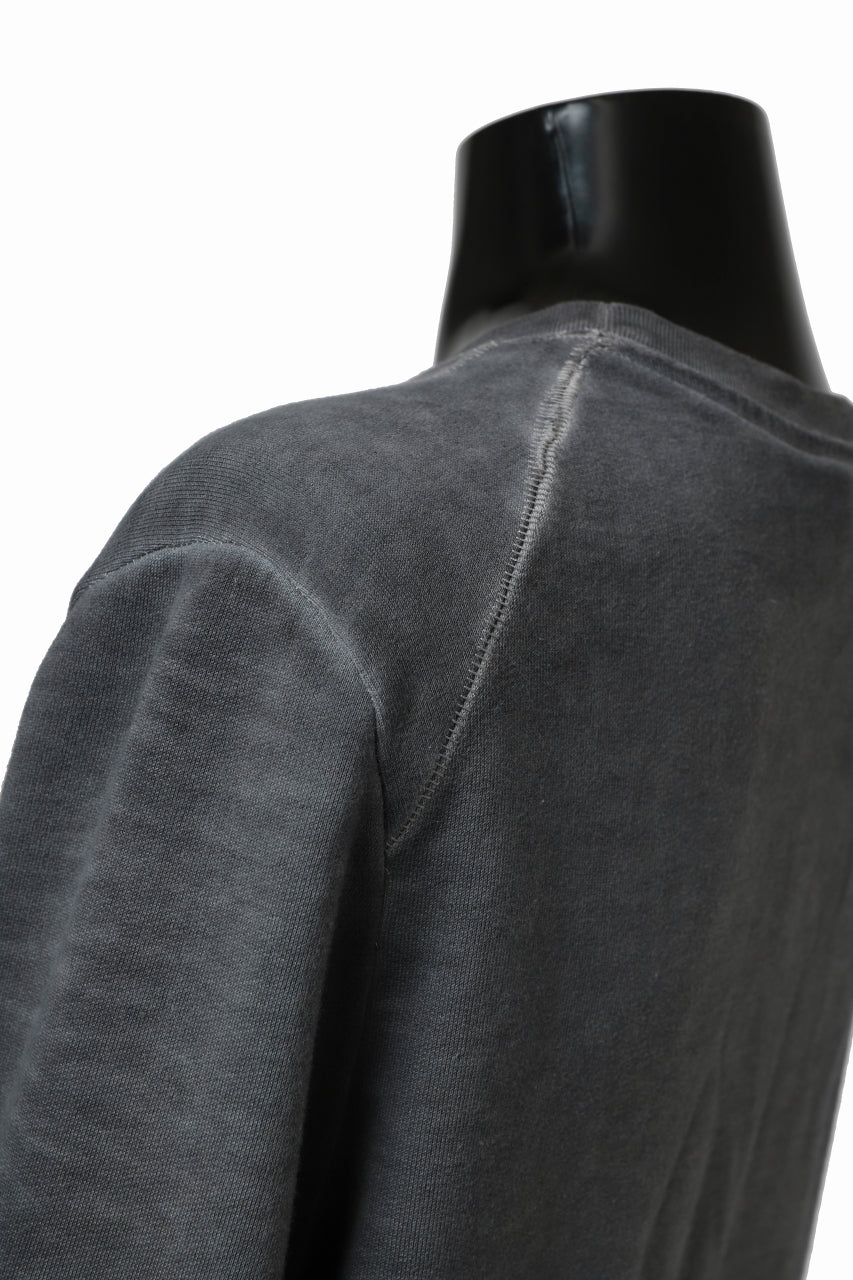 daub DYEING SWEAT PULLOVER / BRUSHED BACK TERRY FLEECE (GREY)