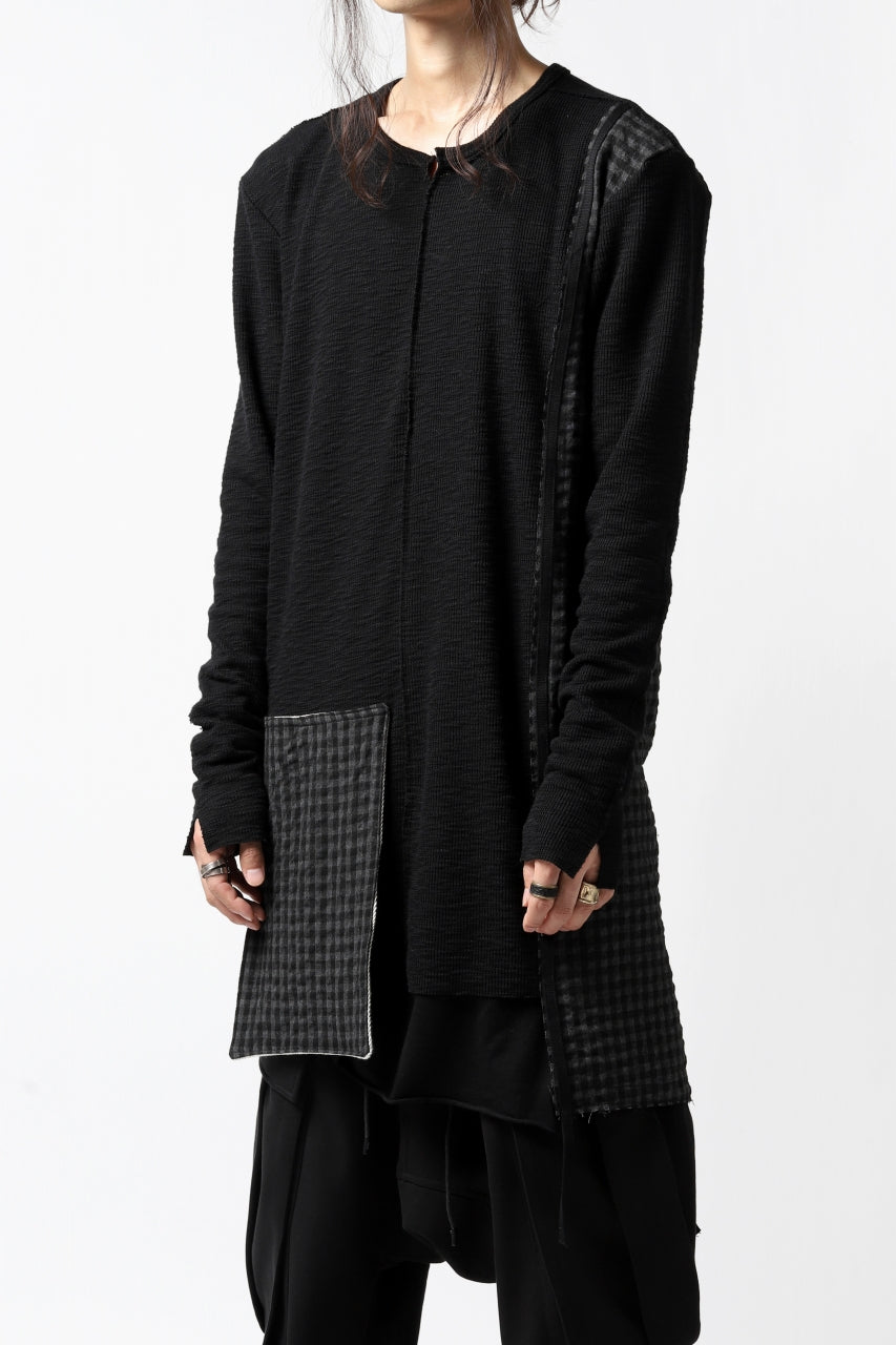 画像をギャラリービューアに読み込む, A.F ARTEFACT exclusive MULITI COMBINED PULLOVER (BLACK×CHECK)