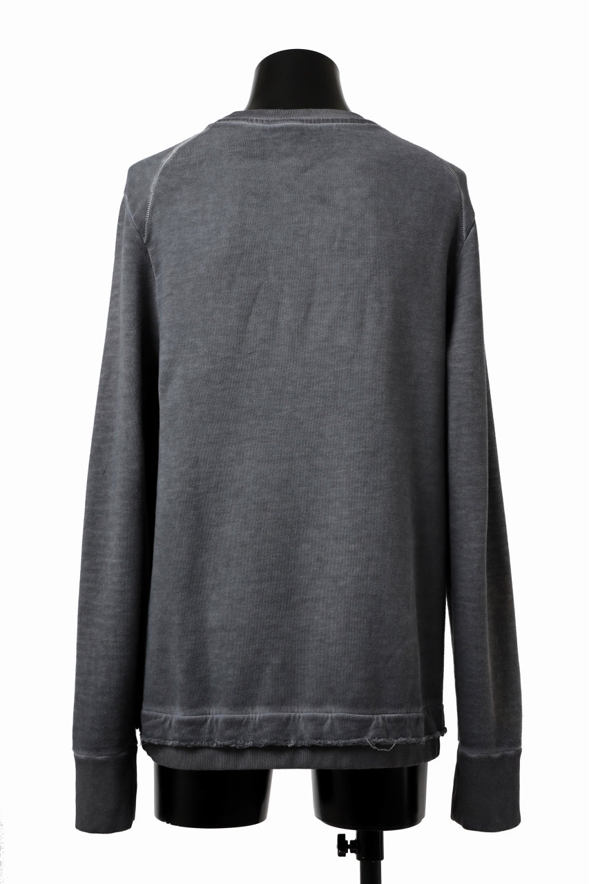 画像をギャラリービューアに読み込む, daub DYEING SWEAT PULLOVER / BRUSHED BACK TERRY FLEECE (GREY)