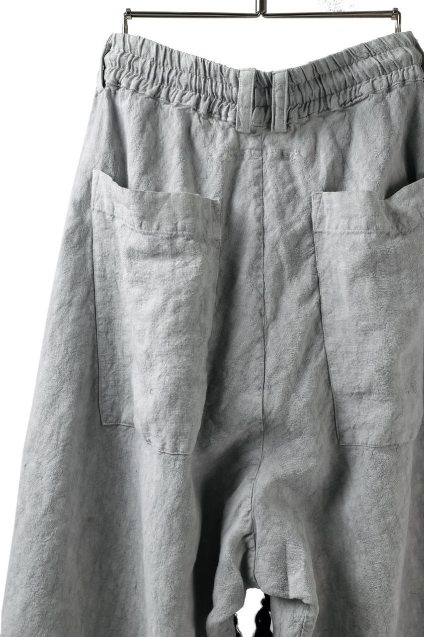 画像をギャラリービューアに読み込む, _vital tucked volume short pants / JP-ink dyed organic linen (L.GREY)