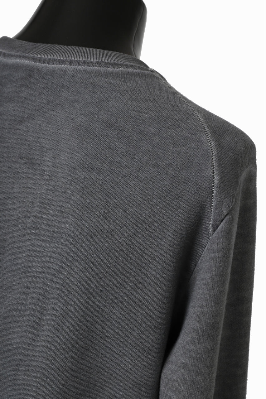 daub DYEING SWEAT PULLOVER / BRUSHED BACK TERRY FLEECE (GREY)