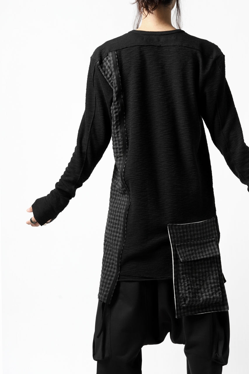 画像をギャラリービューアに読み込む, A.F ARTEFACT exclusive MULITI COMBINED PULLOVER (BLACK×CHECK)