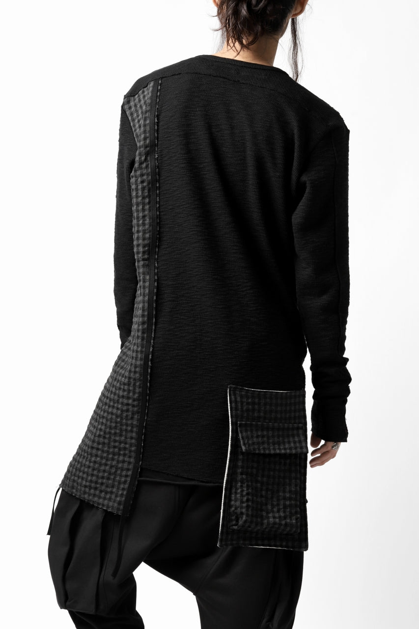 画像をギャラリービューアに読み込む, A.F ARTEFACT exclusive MULITI COMBINED PULLOVER (BLACK×CHECK)