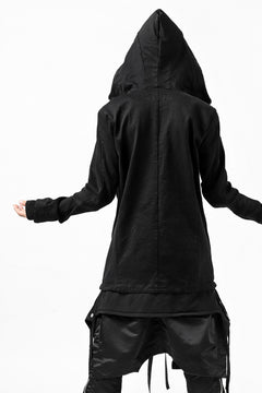 Load image into Gallery viewer, A.F ARTEFACT &quot;FIRMLY&quot; LONG HOODIE JACKET / DENIM + SWEAT (BLACK)