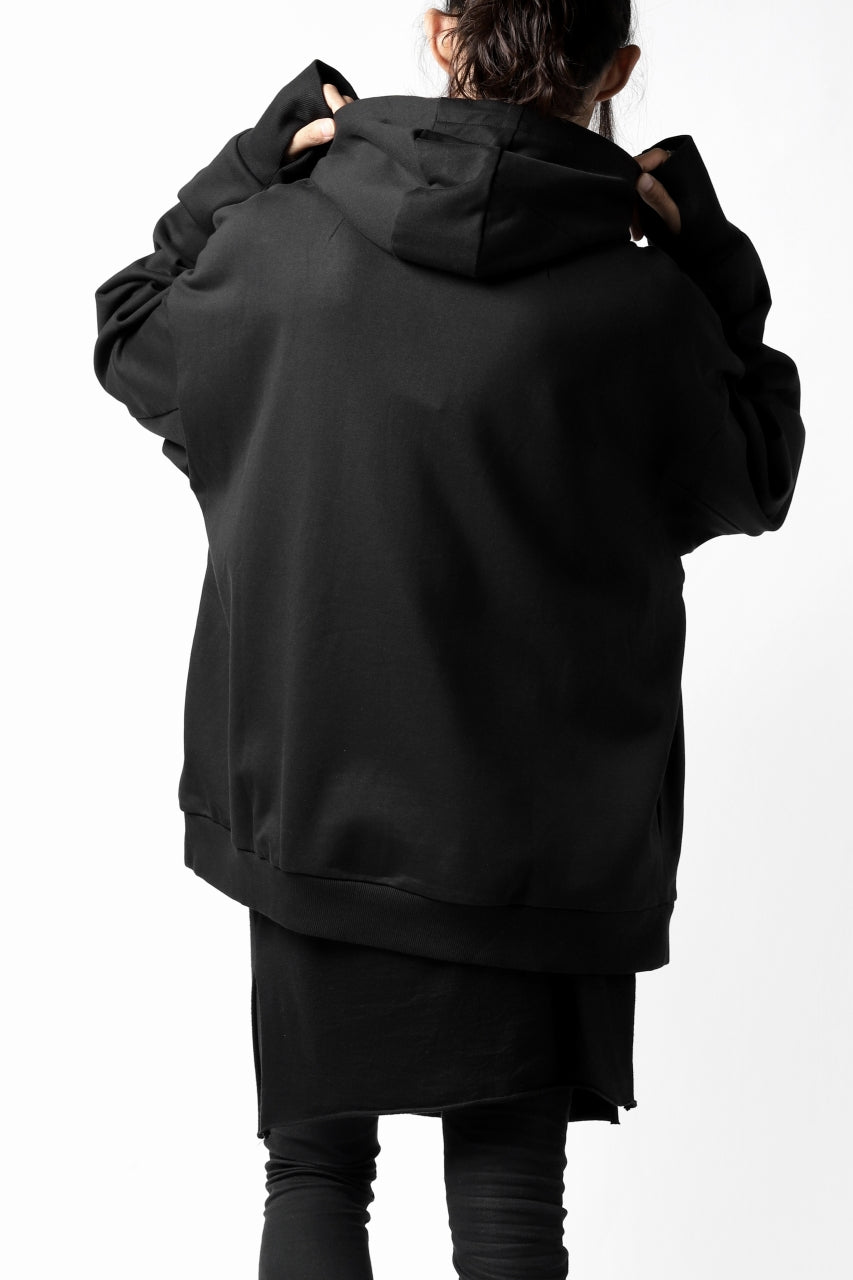 JOE CHIA STAND-HOODED SWEAT PULL OVER (BLACK)