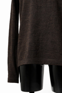 Load image into Gallery viewer, KLASICA SMOKE SMOOTH TURTLE NECK PULL / JACQUARD KNIT JERSEY (DARK OLIVE)