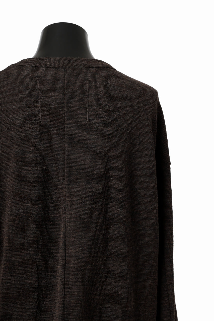 KLASICA DOZE SIDE POCKET WIDE BODY PULL / JACQUARD KNIT JERSEY (DARK OLIVE)