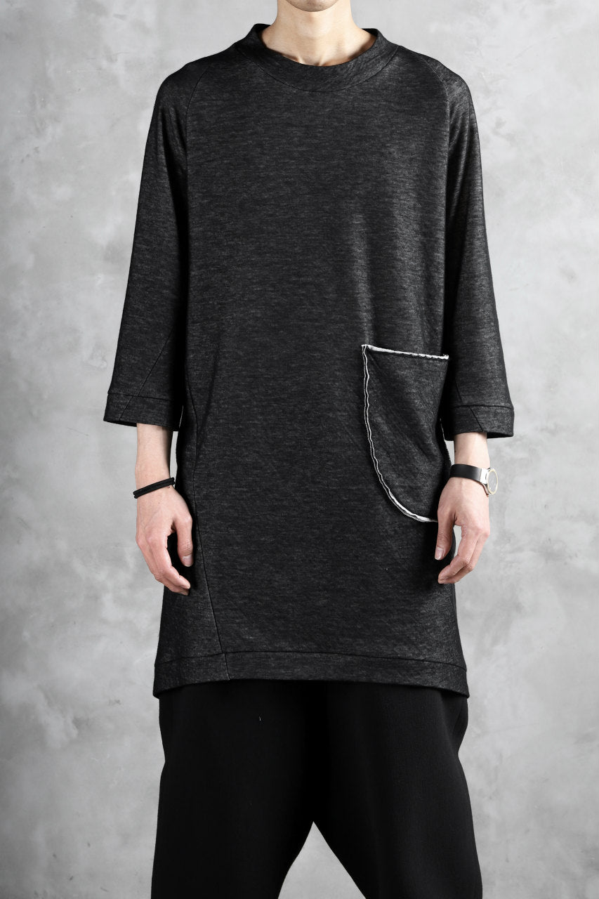 SOSNOVSKA exclusive DOUBLE JERSEY TOPS with PATCH DETAIL (BLACK x GREY)