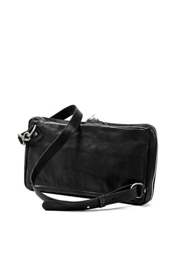 incarnation CALF LEATHER 2WAY CLUTCH/SHOULDER BAG (BLACK)