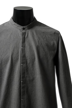 Load image into Gallery viewer, ierib deep slits long shirt / boiled waxy cotton (GREY)